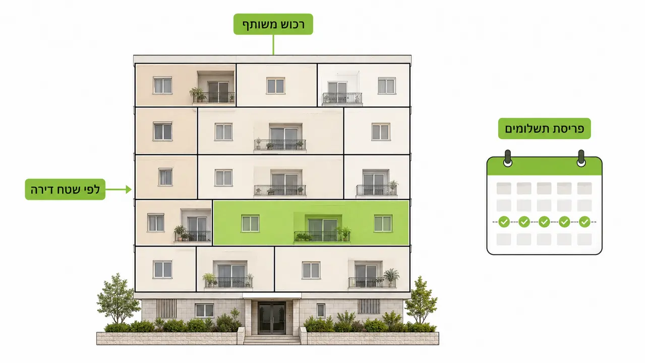 איך מחלקים את העלות בין הדיירים בבניין משותף?