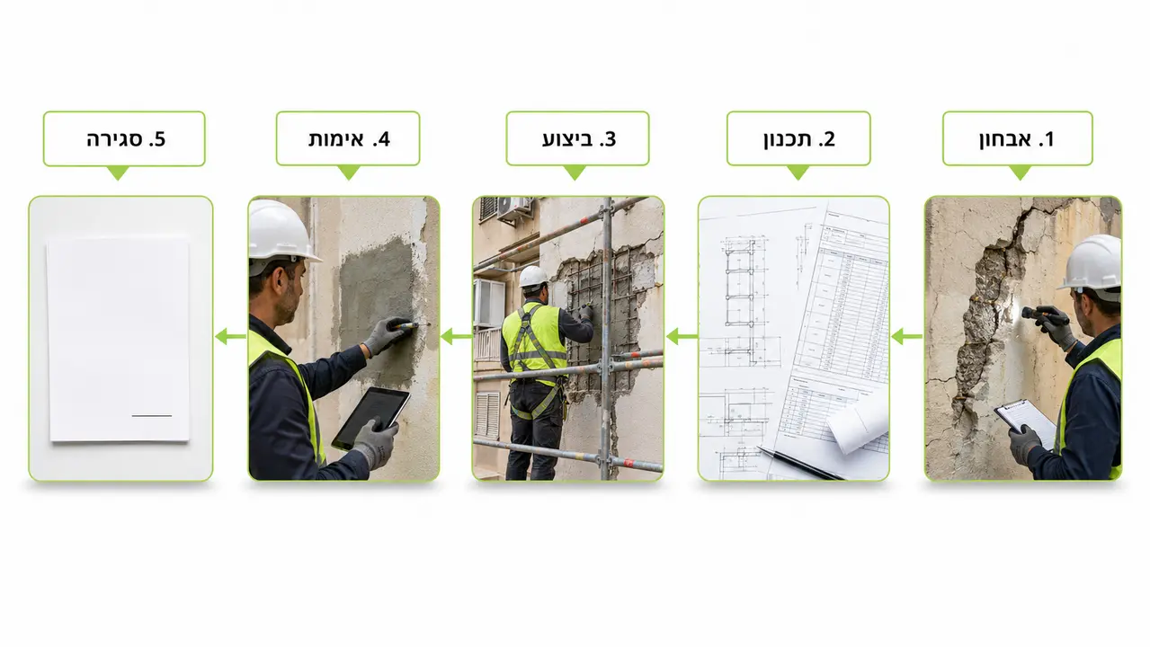 שלבי הסרת צו מבנה מסוכן