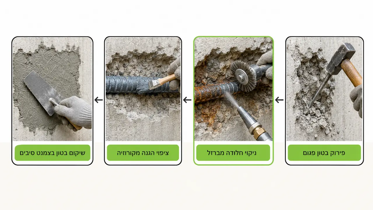 מהו תיקון תשתיות בטון (שיקום בטונים) ומה עושים כשיש קורוזיה?