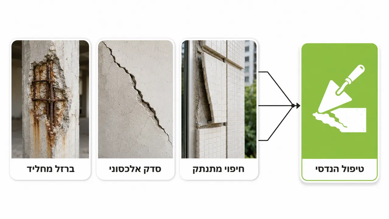 סימני אזהרה מבניים - מתי סדק הופך לסכנת קריסה