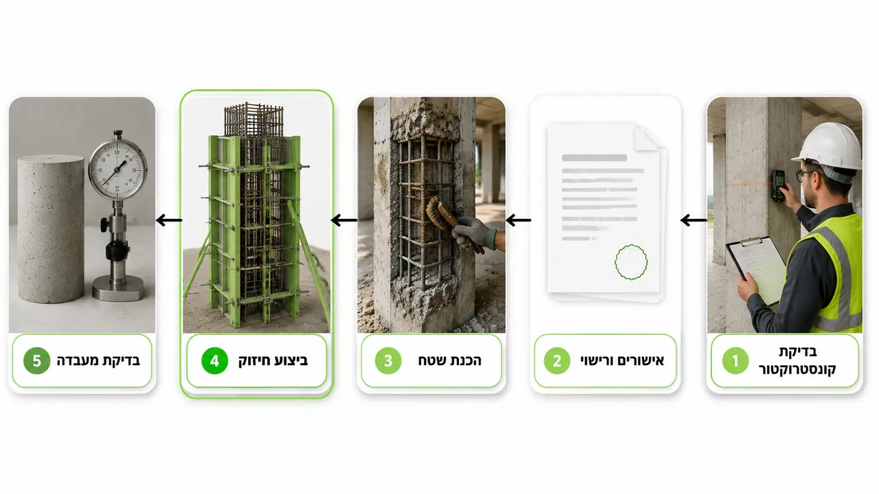 שלבי העבודה המובילים לחיזוק מוסמך ובטוח