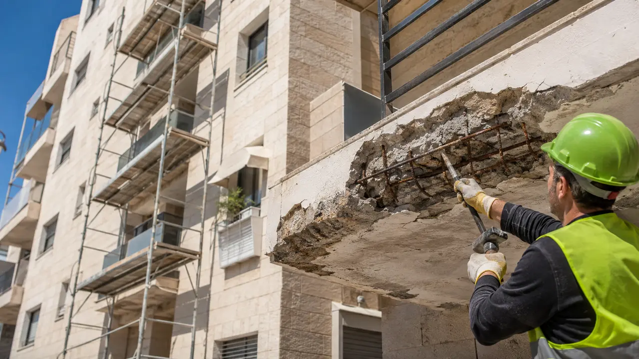 שיקום בטון: מדריך שירותים, מחירים וחיזוק מבנים