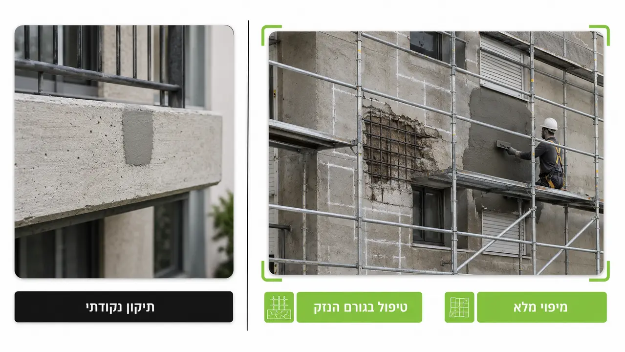 מהו תיקון בטון ומה ההבדל בינו לבין שיקום בטונים?