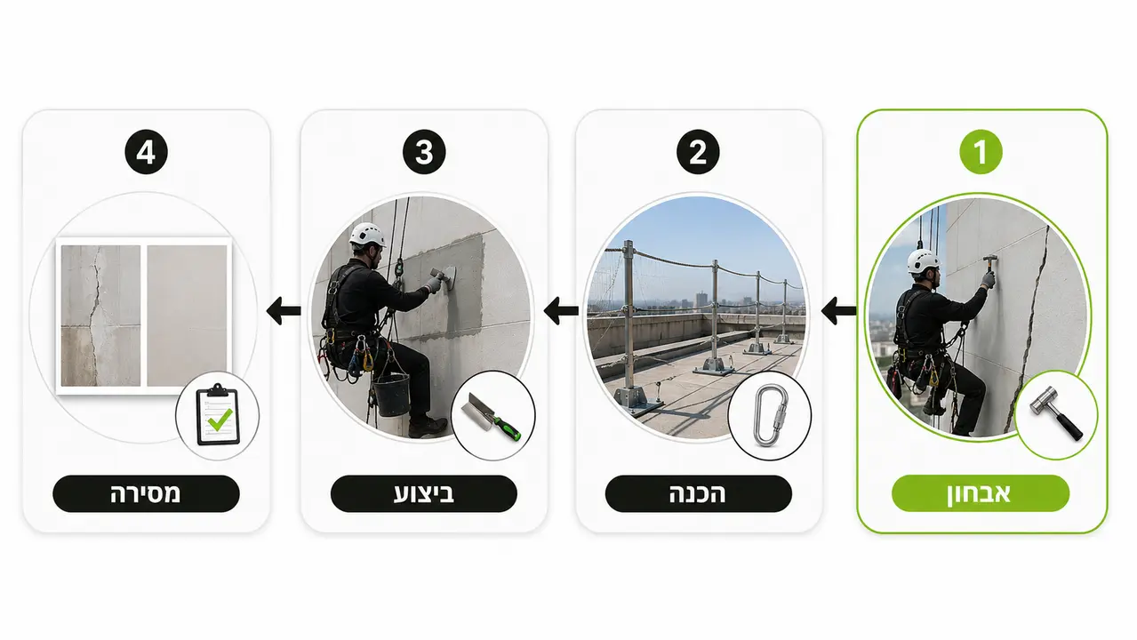 מהו תהליך העבודה הנכון בפרויקט שיפוץ בסנפלינג משלב הבדיקה ועד המסירה?