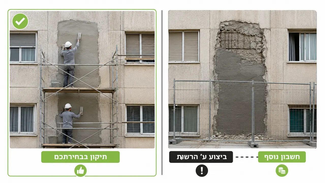 כשהרשות מבצעת את העבודה ושולחת לכם את החשבון