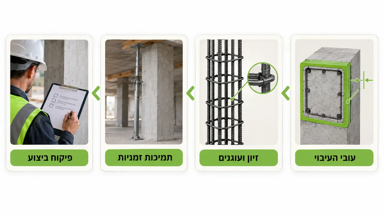 האם עיבוי עמודים בבניין דורש מהנדס קונסטרוקטור?
