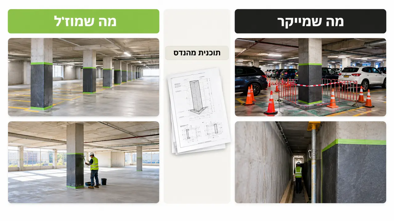 כמה עולה עיבוי עמודים בבניין ומה משפיע על המחיר?