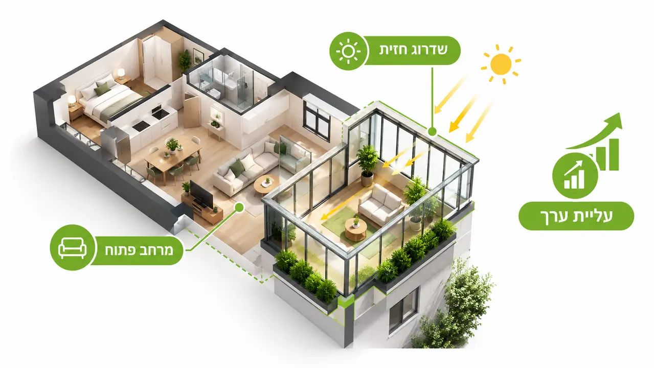 איך תוספת מרפסות משפיעה על ערך הדירות בבניין משותף?